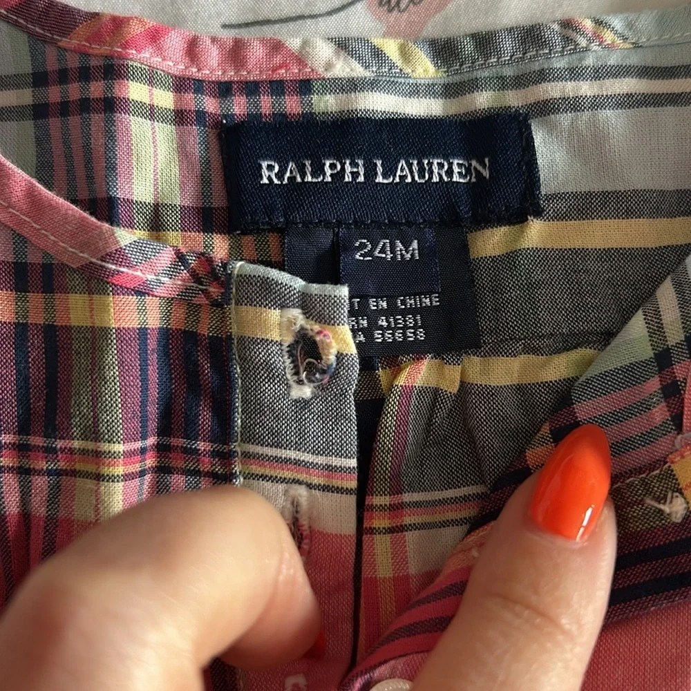 Ralph Lauren Plaid Tunic/Dress - 2T